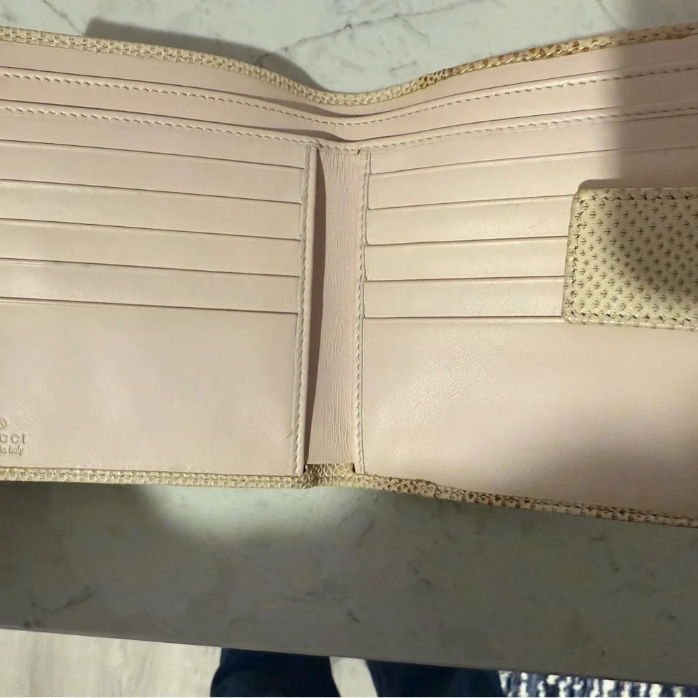 Gucci Marmont Exotic Lizard Leather wallet NWOT Full Inclusion